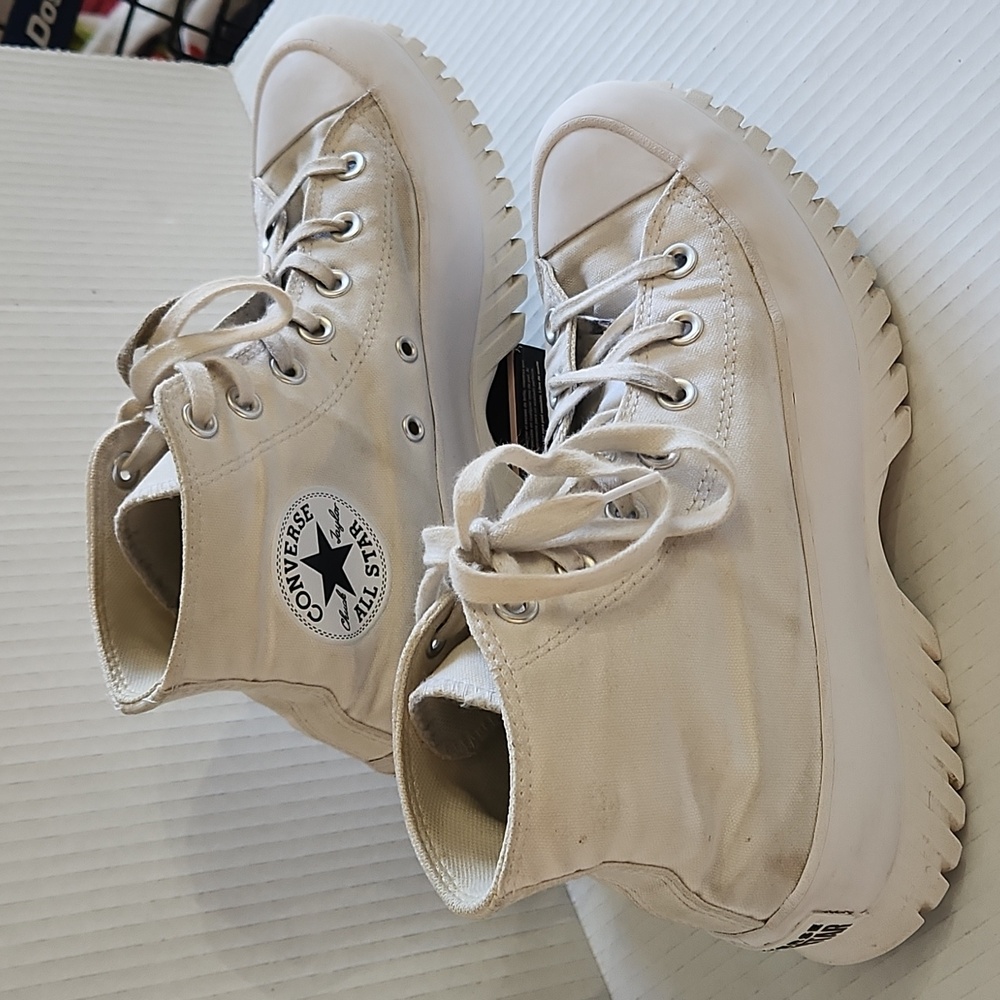 Converse All Stars platform hightops womens size 8 - Picture 3 of 10